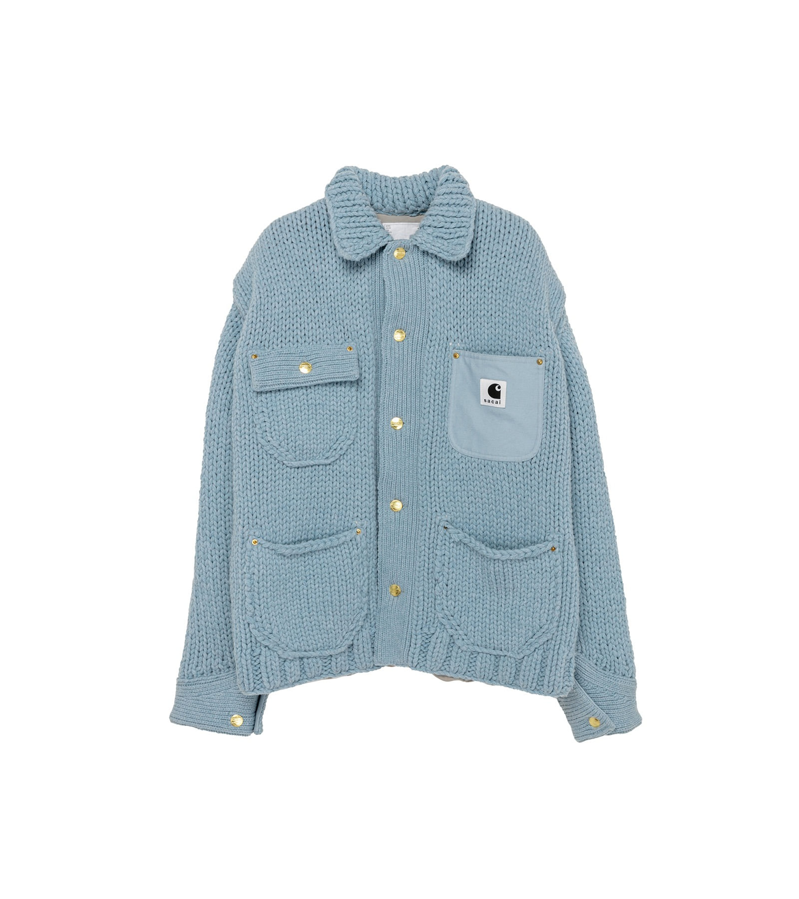 ( M ) Knit Jacket Michigan (LIGHT BLUE)