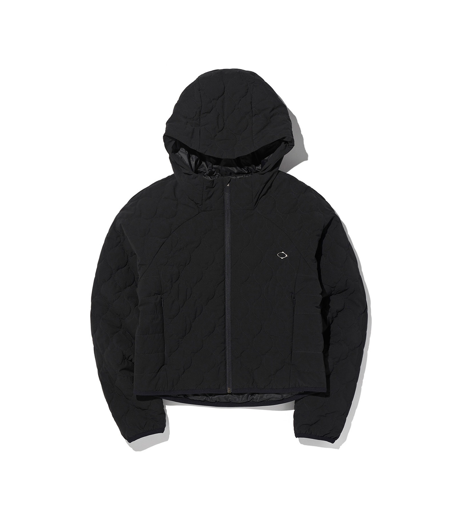 QUILTED HOODED JACKET (BLACK)