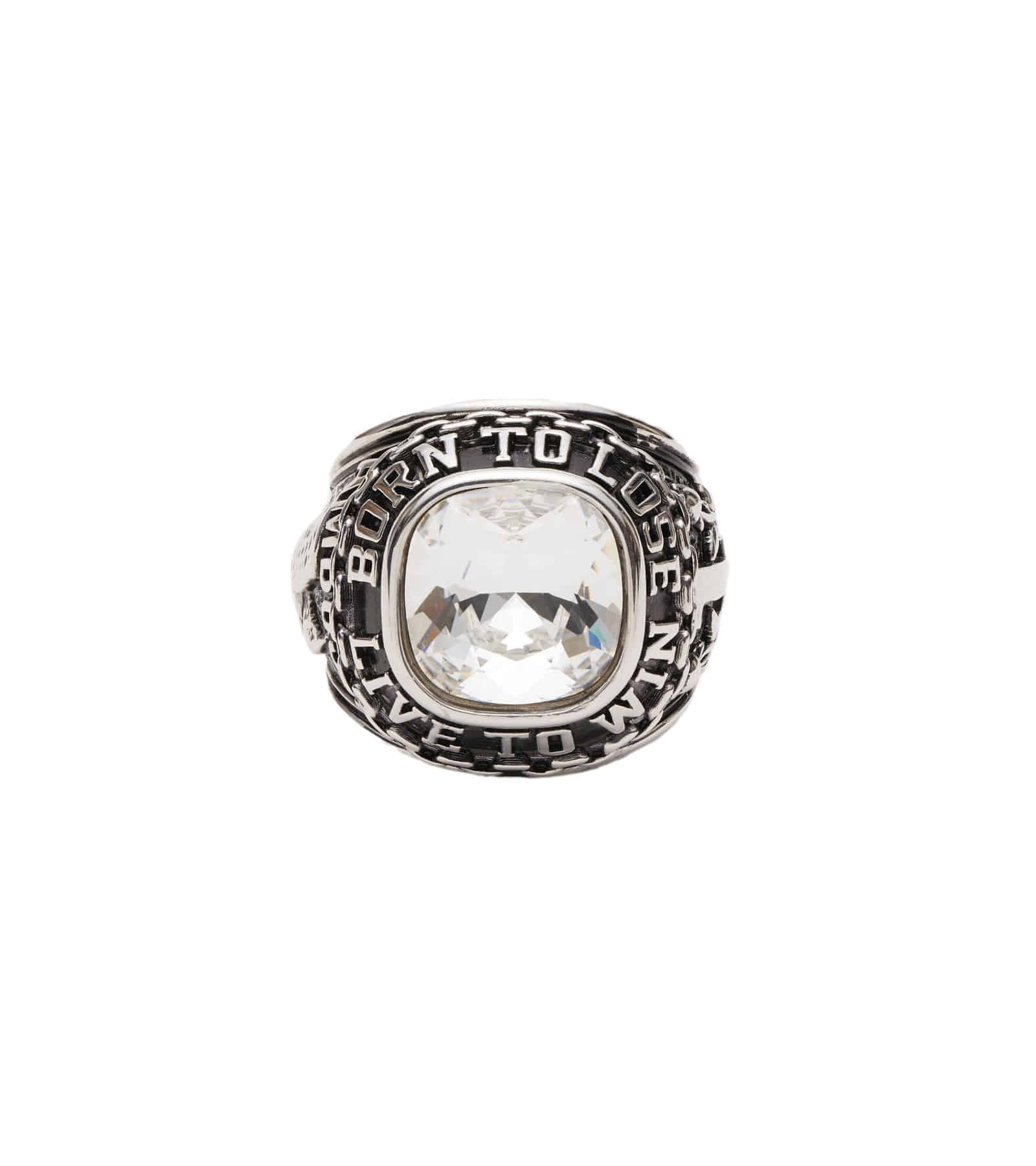 CLASS RING SILVER CLEAR